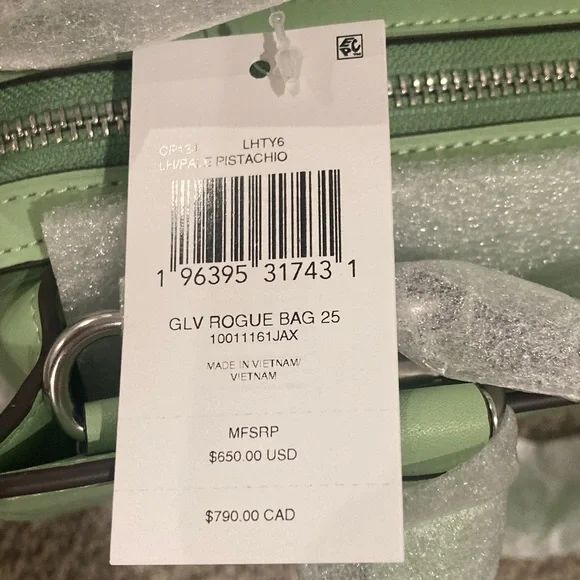 Coach Rogue Pale Pistachio 25 bag NWT - Picture 5 of 6